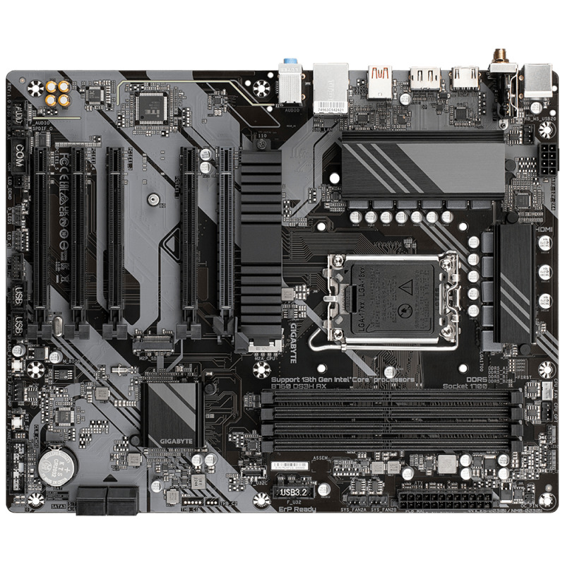 MB GIGABYTE B760 DS3H AX S-1700 / 4X DDR5 7500(OC) / HDMI / DP / WIFI / BT / PCIE 4.0 / ATX / GAMA MEDIA image 4